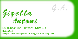 gizella antoni business card